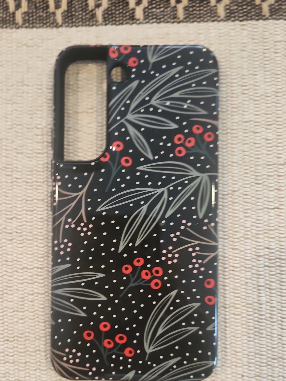 Stringberry Samsung Galaxy S22 Phone Case, Holiday Evergreen Floral Print - Picture 1 of 3